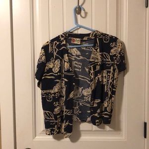 Hawaiian Cropped Button-Down shirt